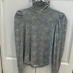 LoveShackFancy Vienna Floral Turtleneck - sz XS